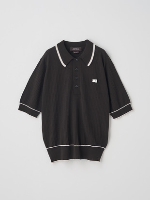 【JOHN SMEDLEY for WALES BONNER】Short-sleeved polo shirt｜A4938