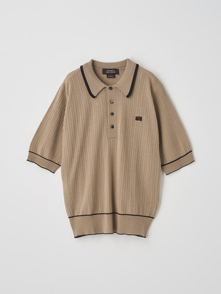 【JOHN SMEDLEY for WALES BONNER】Short-sleeved polo shirt｜A4938