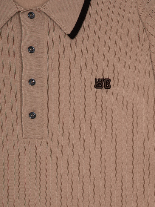 【JOHN SMEDLEY for WALES BONNER】Short-sleeved polo shirt｜A4938 詳細画像 NO2(A4938) 2