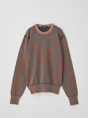 【JOHN SMEDLEY×WALES BONNER】Crew-neck multi-striped jumper｜A4947