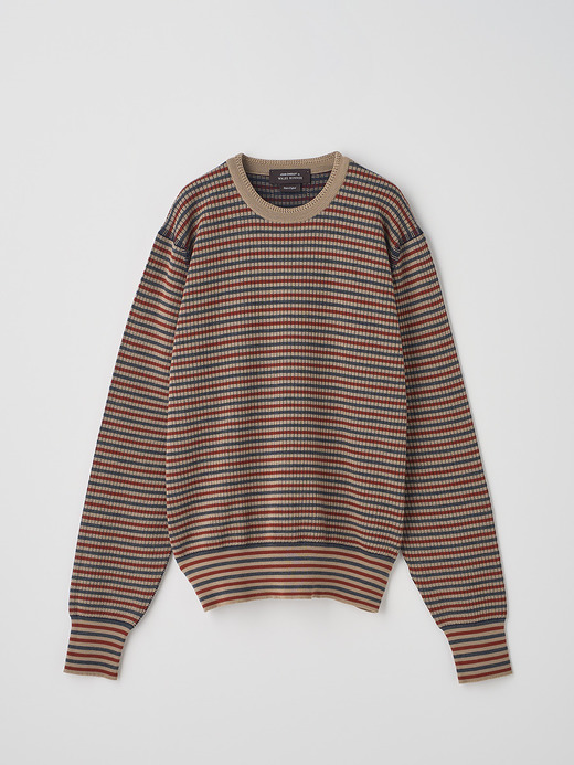 【JOHN SMEDLEY×WALES BONNER】Crew-neck multi-striped jumper｜A4947 詳細画像 NO1(A4947) 1