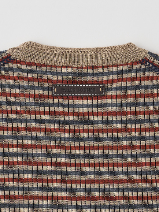 【JOHN SMEDLEY×WALES BONNER】Crew-neck multi-striped jumper｜A4947 詳細画像 NO1(A4947) 2
