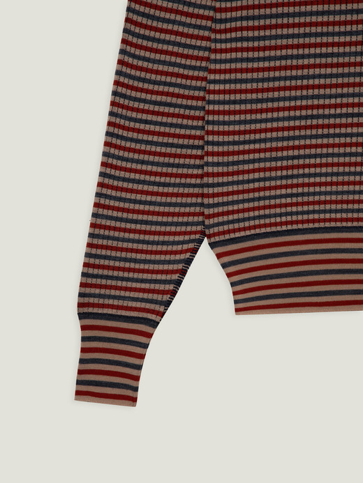 【JOHN SMEDLEY×WALES BONNER】Crew-neck multi-striped jumper｜A4947 詳細画像 NO1(A4947) 4
