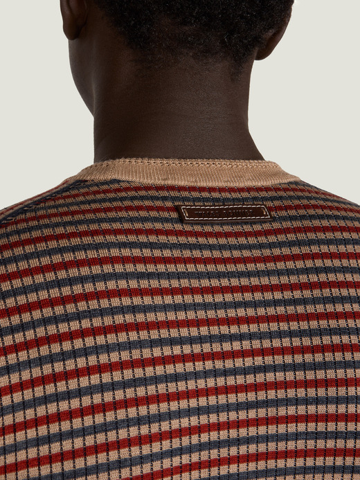 【JOHN SMEDLEY×WALES BONNER】Crew-neck multi-striped jumper｜A4947 詳細画像 NO1(A4947) 7