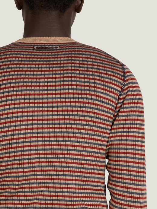 【JOHN SMEDLEY×WALES BONNER】Crew-neck multi-striped jumper｜A4947 詳細画像 NO1(A4947) 8
