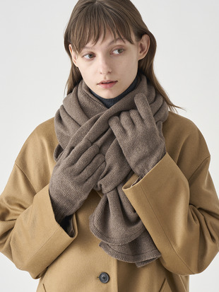 ［Eco Cashmere］カシミヤ混 ニットグローブ| CALOW | 5G