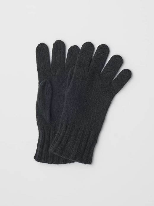 ［Eco Cashmere］カシミヤ混 ニットグローブ| CALOW | 5G 詳細画像 BLACK 2