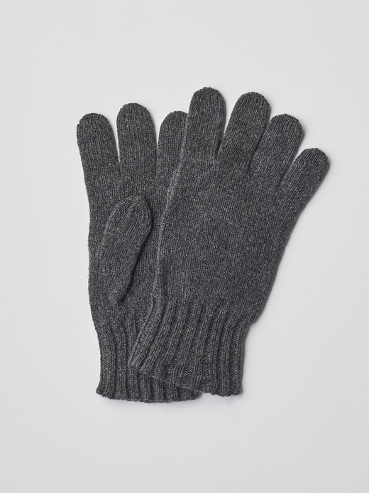 ［Eco Cashmere］カシミヤ混 ニットグローブ| CALOW | 5G 詳細画像 DARK ASH 2