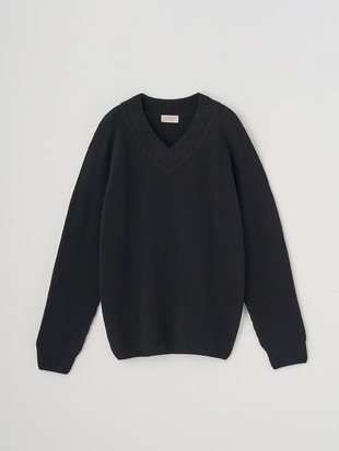 ［Eco Cashmere］カシミヤ混 Vネックニットプルオーバー | CARDEN | EASY FIT 7G