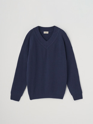 ［Eco Cashmere］カシミヤ混 Vネックニットプルオーバー | CARDEN | EASY FIT 7G