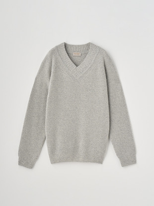 ［Eco Cashmere］カシミヤ混 Vネックニットプルオーバー | CARDEN | EASY FIT 7G