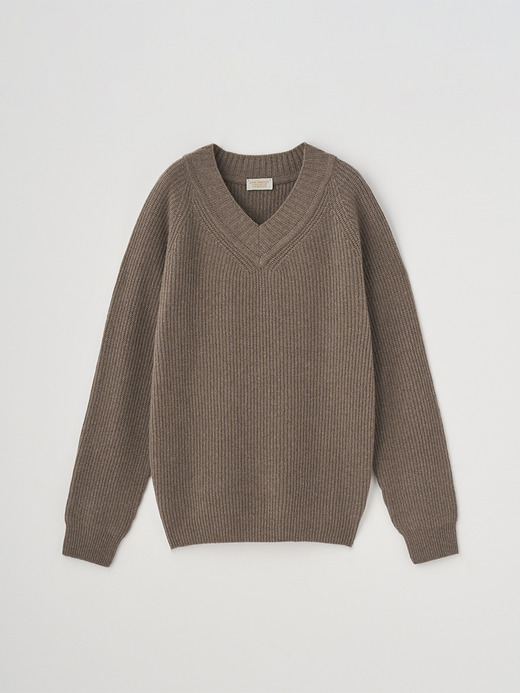 ［Eco Cashmere］カシミヤ混 Vネックニットプルオーバー | CARDEN | EASY FIT 7G 詳細画像 TOAST 2