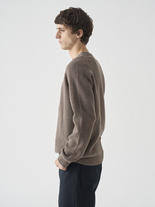 ［Eco Cashmere］カシミヤ混 Vネックニットプルオーバー | CARDEN | EASY FIT 7G 詳細画像 TOAST 9