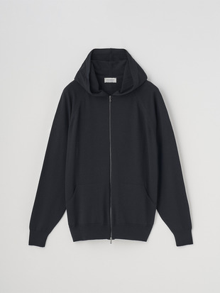 フルジップアップ長袖ニットフーディー | CARTY | 24G EASY FIT