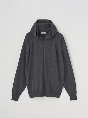 フルジップアップ長袖ニットフーディー | CARTY | 24G EASY FIT