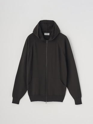 フルジップアップ長袖ニットフーディー | CARTY | 24G EASY FIT