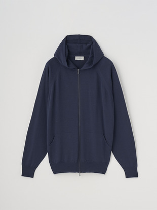 フルジップアップ長袖ニットフーディー | CARTY | 24G EASY FIT