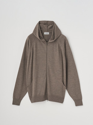 フルジップアップ長袖ニットフーディー | CARTY | 24G EASY FIT
