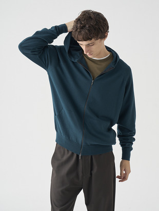 フルジップアップ長袖ニットフーディー | CARTY | 24G EASY FIT