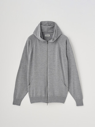 フルジップアップ長袖ニットフーディー | CARTY | 24G EASY FIT