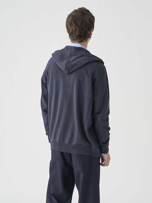 フルジップアップ長袖ニットフーディー | CARTY | 24G EASY FIT 詳細画像 HEPBURN SMOKE 6