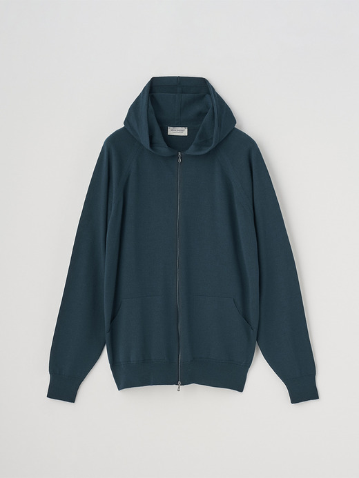 フルジップアップ長袖ニットフーディー | CARTY | 24G EASY FIT 詳細画像 RICHARDSON GREEN 2