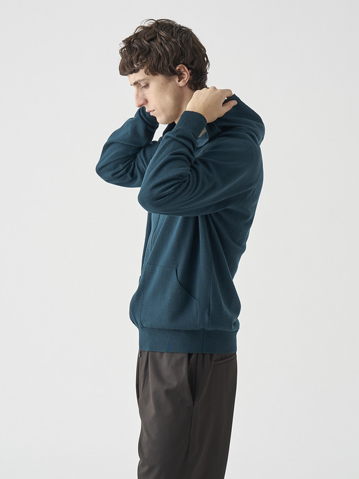 フルジップアップ長袖ニットフーディー | CARTY | 24G EASY FIT 詳細画像 RICHARDSON GREEN 5