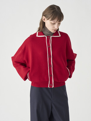 ティッピング長袖ニットブルゾン | DALLIS | 24G MODERN FIT