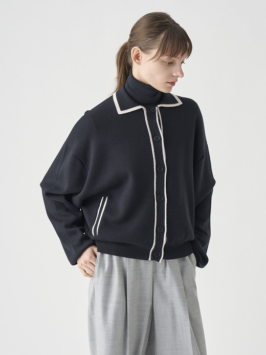 ティッピング長袖ニットブルゾン | DALLIS | 24G MODERN FIT 詳細画像 NO1(DALLIS) 1