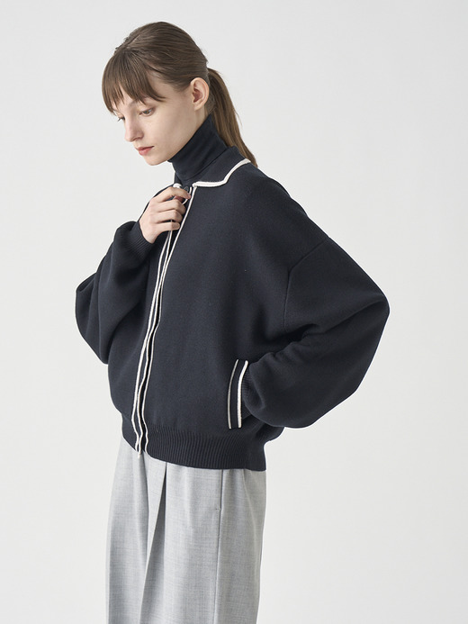 ティッピング長袖ニットブルゾン | DALLIS | 24G MODERN FIT 詳細画像 NO1(DALLIS) 5