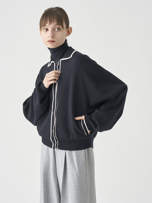 ティッピング長袖ニットブルゾン | DALLIS | 24G MODERN FIT 詳細画像 NO1(DALLIS) 6