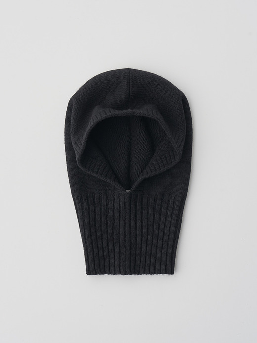 ［Eco Cashmere］カシミヤ混 ニットバラクラバ | DARBY | 5G 詳細画像 BLACK 2