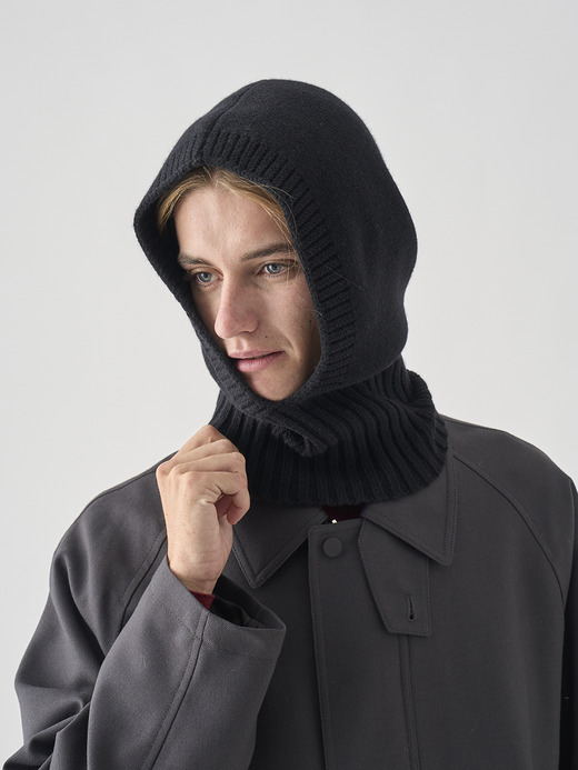 ［Eco Cashmere］カシミヤ混 ニットバラクラバ | DARBY | 5G 詳細画像 BLACK 7
