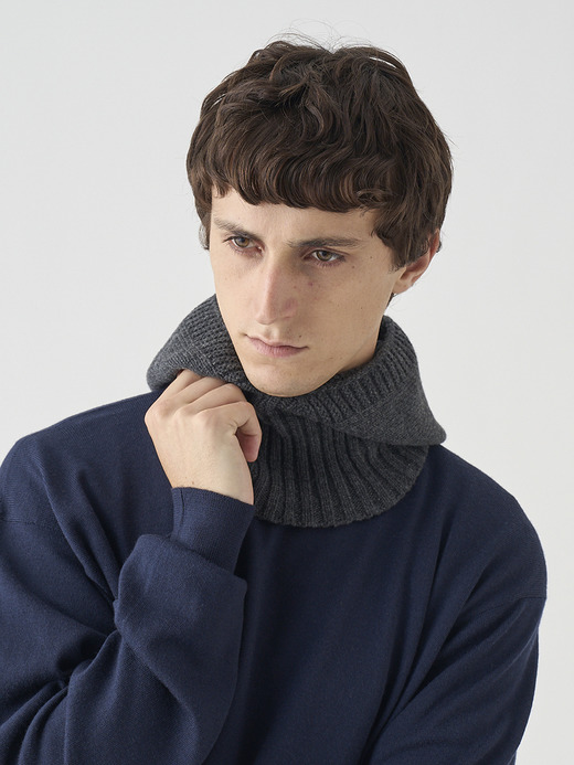 ［Eco Cashmere］カシミヤ混 ニットバラクラバ | DARBY | 5G 詳細画像 DARK ASH 4