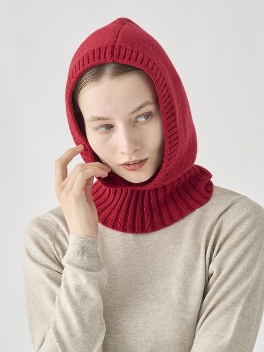 ［Eco Cashmere］カシミヤ混 ニットバラクラバ | DARBY | 5G 詳細画像 VERMILLION 3
