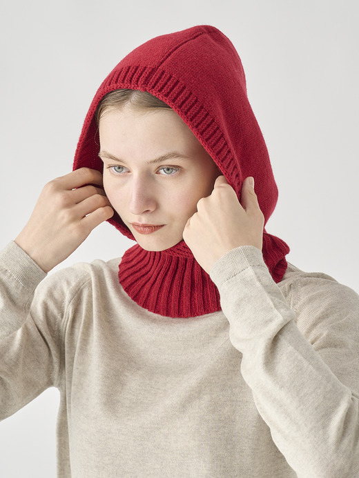 ［Eco Cashmere］カシミヤ混 ニットバラクラバ | DARBY | 5G 詳細画像 VERMILLION 4