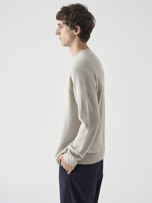 クルーネックラグランスリーブ長袖ニットプルオーバー | DENVER | 7G EASY FIT 詳細画像 GREY FLEECE 6