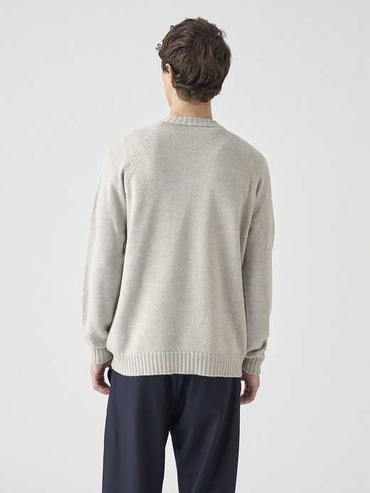 クルーネックラグランスリーブ長袖ニットプルオーバー | DENVER | 7G EASY FIT 詳細画像 GREY FLEECE 8