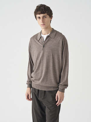 クラシック長袖ニットポロシャツ | DORSET | 30G EASY FIT