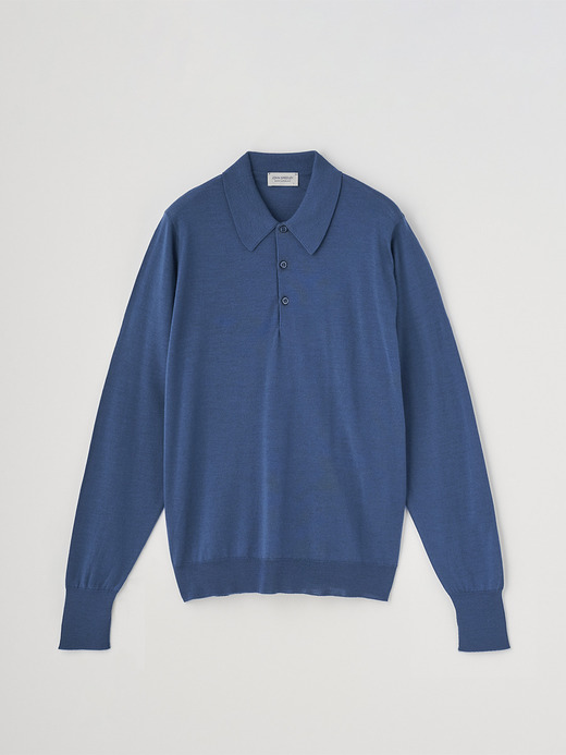 クラシック長袖ニットポロシャツ | DORSET | 30G EASY FIT 詳細画像 TEAL FIRTH 2