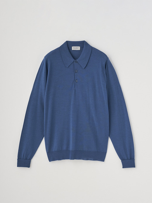クラシック長袖ニットポロシャツ | DORSET | 30G EASY FIT 詳細画像 TEAL FIRTH 3
