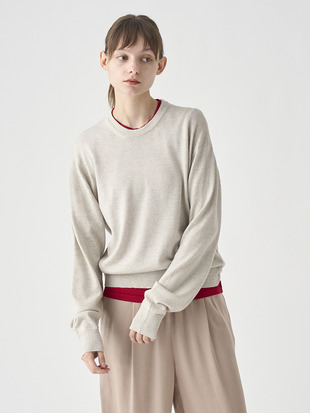 オーバーサイズ長袖ニットプルオーバー | DOTTIE | 24G MODERN FIT