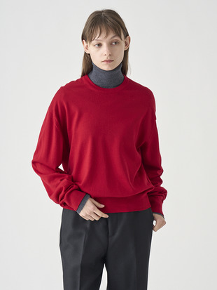 オーバーサイズ長袖ニットプルオーバー | DOTTIE | 24G MODERN FIT