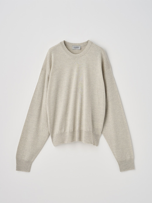 オーバーサイズ長袖ニットプルオーバー | DOTTIE | 24G MODERN FIT 詳細画像 GREY FLEECE 2