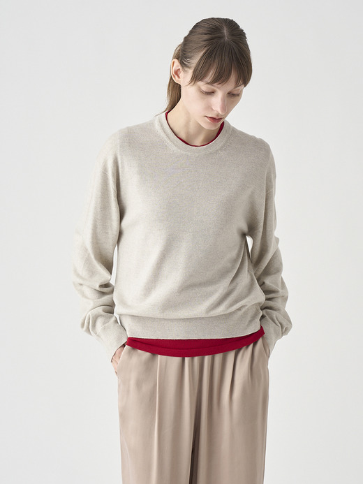 オーバーサイズ長袖ニットプルオーバー | DOTTIE | 24G MODERN FIT 詳細画像 GREY FLEECE 5