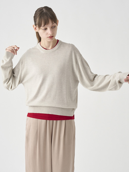 オーバーサイズ長袖ニットプルオーバー | DOTTIE | 24G MODERN FIT 詳細画像 GREY FLEECE 7