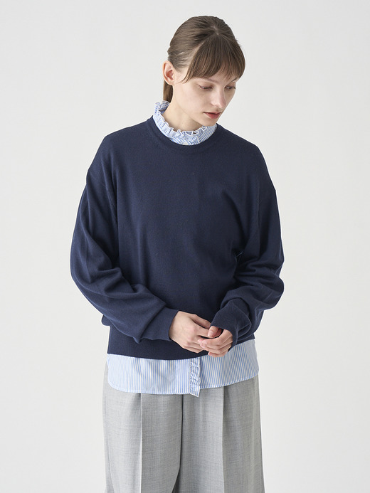 オーバーサイズ長袖ニットプルオーバー | DOTTIE | 24G MODERN FIT 詳細画像 MIDNIGHT 6