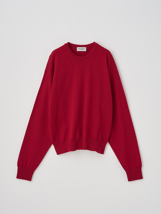 オーバーサイズ長袖ニットプルオーバー | DOTTIE | 24G MODERN FIT 詳細画像 RUBY RED 2
