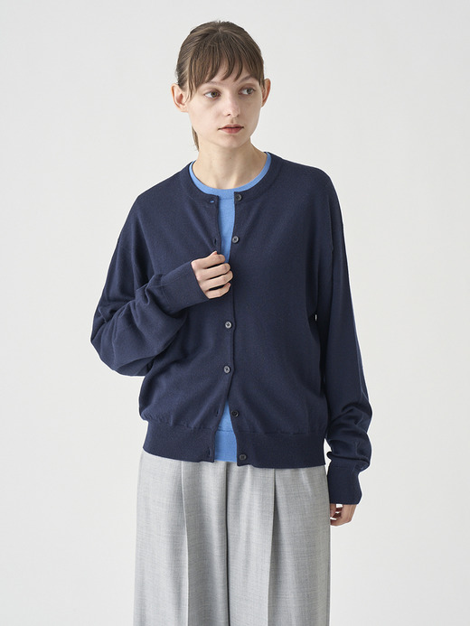 クルーネック半袖ニットプルオーバー | ESTA | 30G MODERN FIT 詳細画像 CHAMBRAY BLUE 8