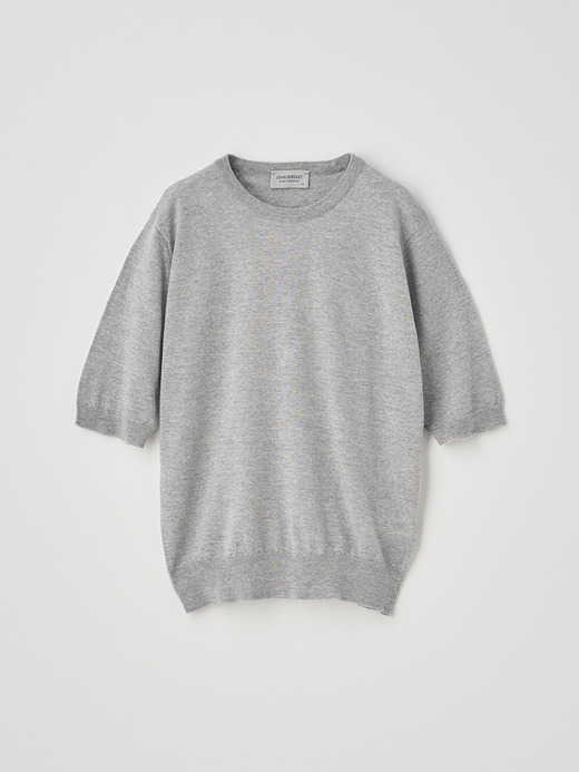 クルーネック半袖ニットプルオーバー | ESTA | 30G MODERN FIT 詳細画像 NIMBUS 1